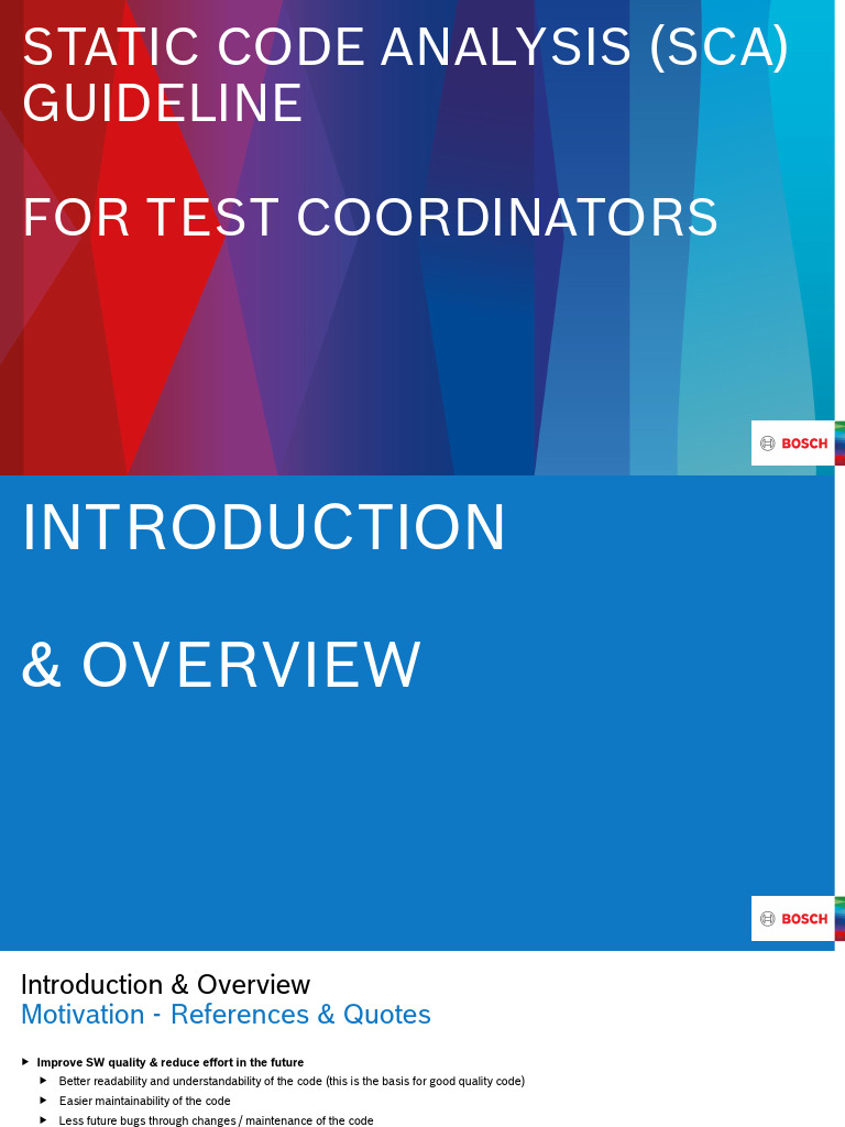 Method - Static Code Analysis Guideline (Test Coordinator) - 1.1 | PDF ...