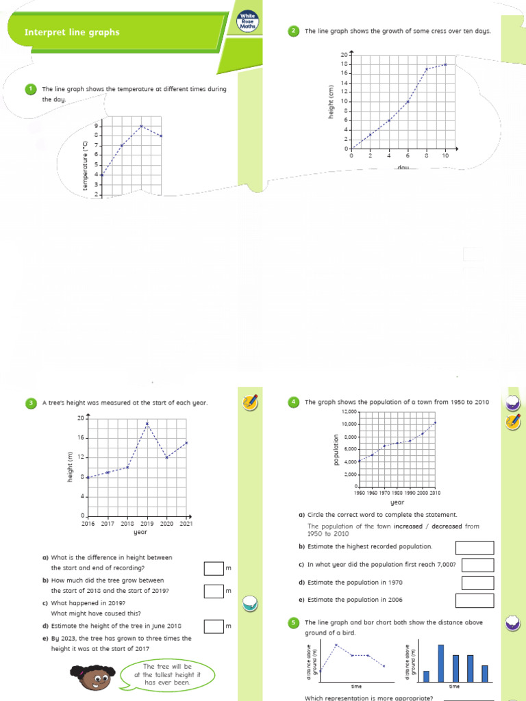 Y4 Summer Block 5 WO3 Interpret Line Graphs 2022 | PDF