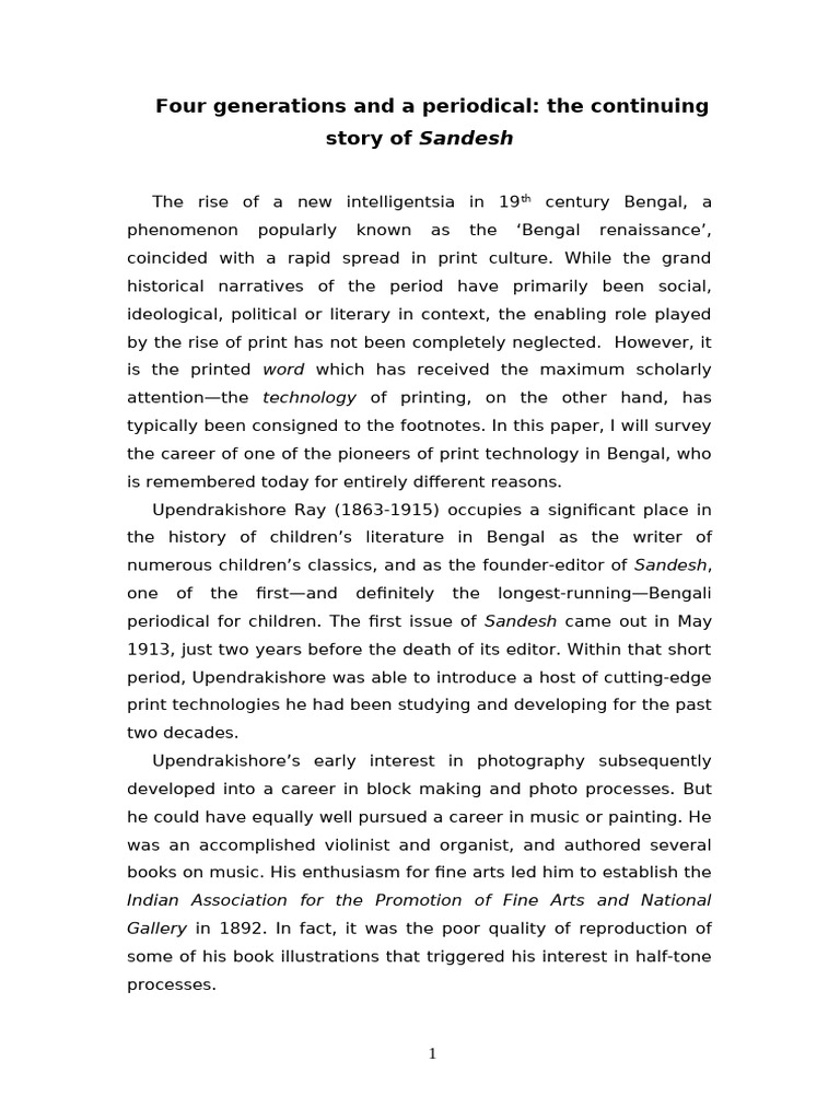 Four Generations and A Periodical | PDF