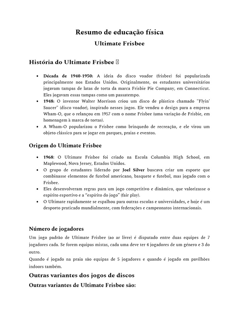 Resumo de Educação Física | PDF | Recreação | Esportes