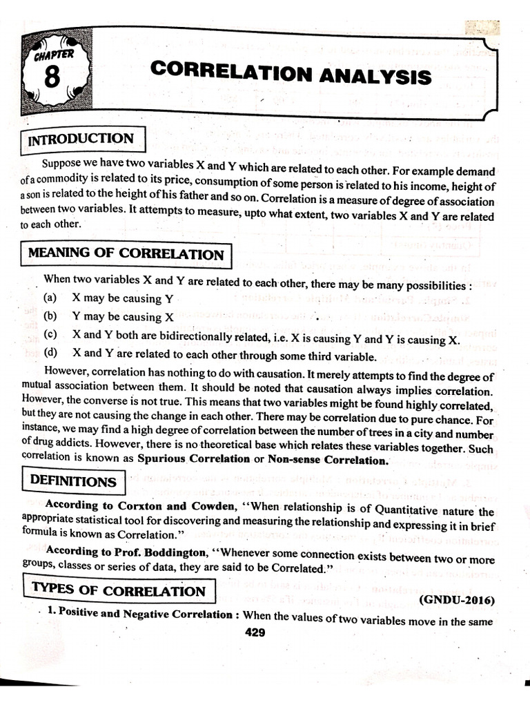 Correlation Analysis | PDF