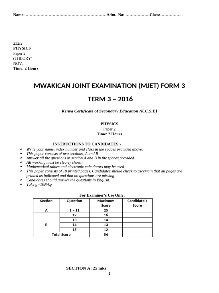 Physics Form 3 p2 Mod23042022001 | PDF | Waves | Wavelength
