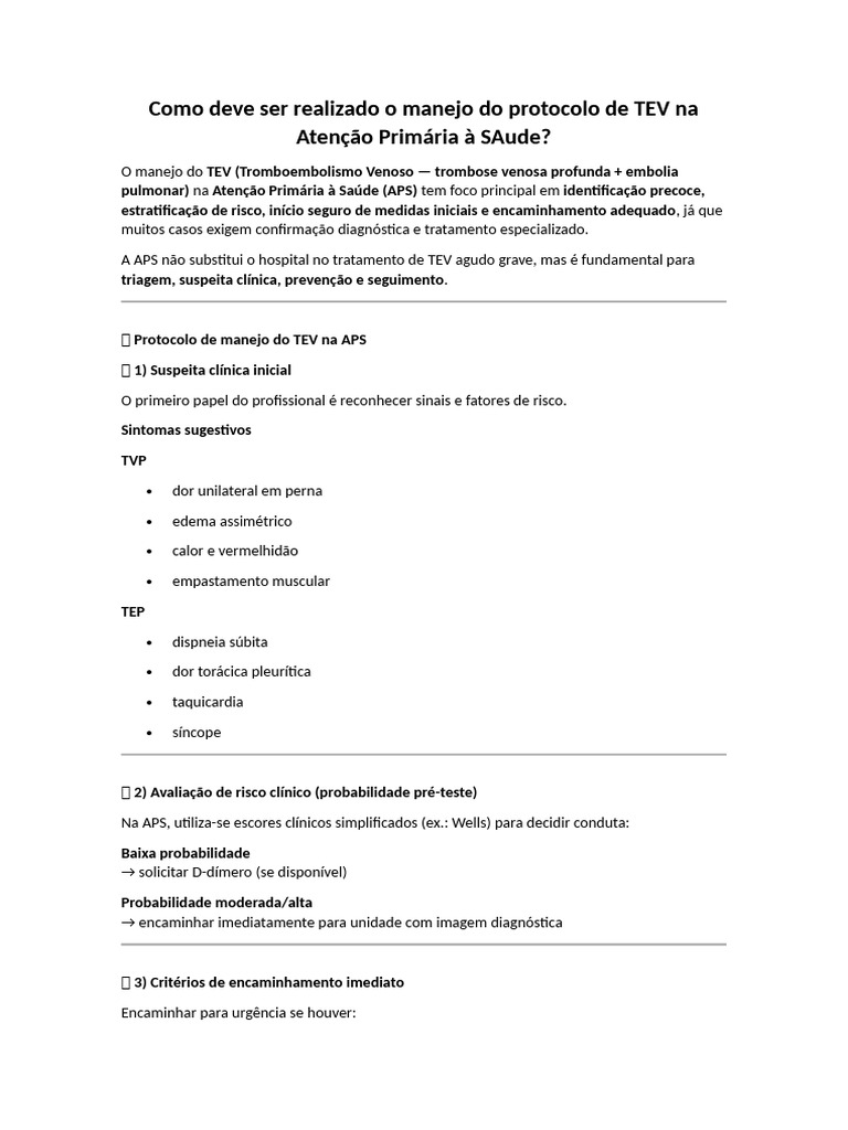 Tev Aps | PDF | Medicina Clínica | Especialidades médicas