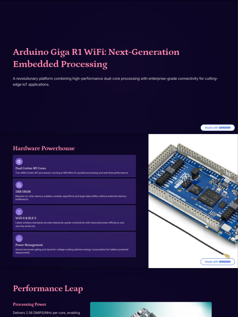 Arduino Giga R1 WiFi Next Generation Embedded Processing | PDF ...