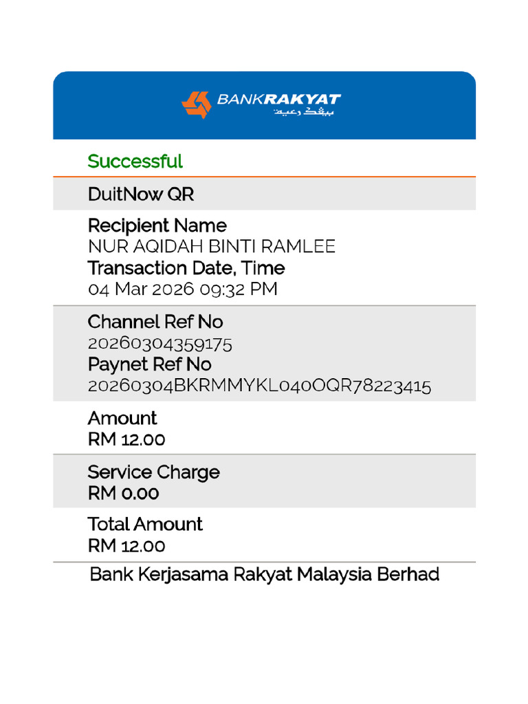 Receipt Bank Rakyat - 20260304133230244 | PDF