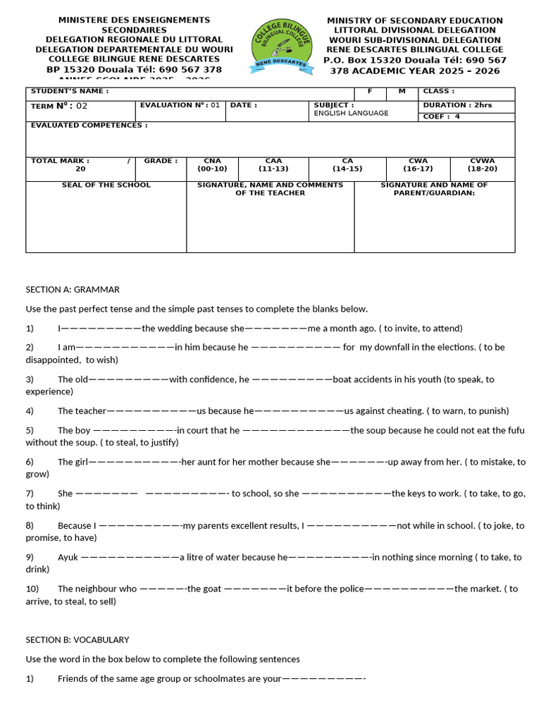 2 ND T1 Stsequence ENGF2 | PDF | Human Communication | Grammar