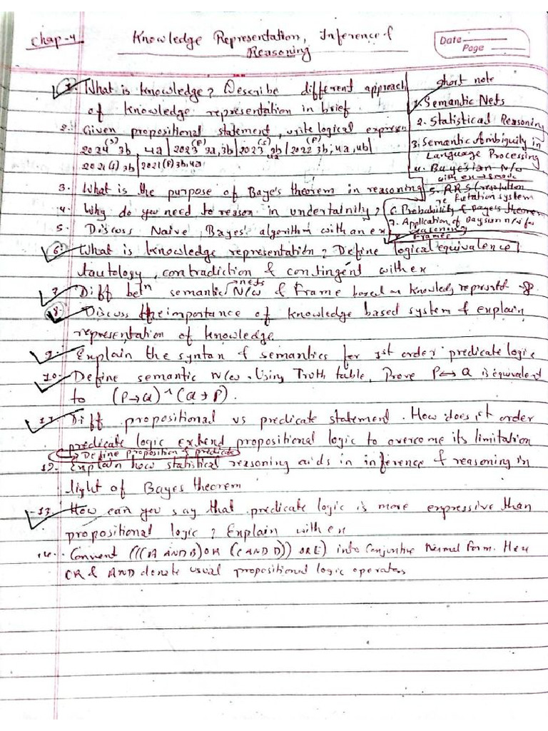 Chapter 4 (Theory Raj) Knowledge Representation | PDF