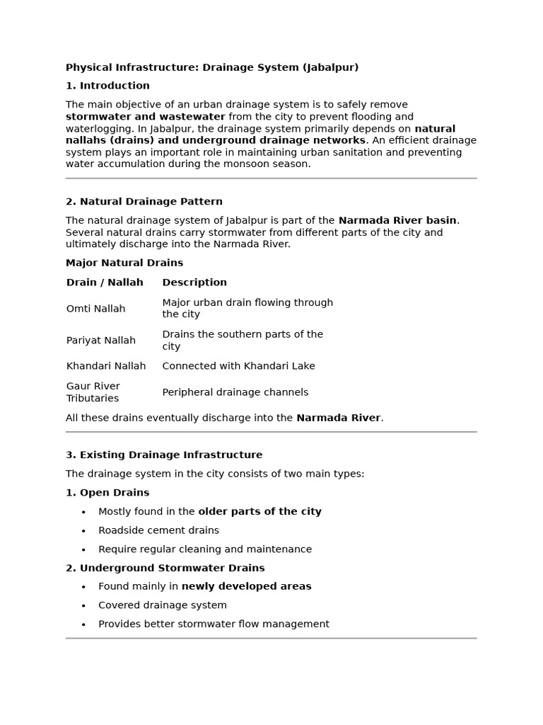 Physical Infrastructure Drainagr System | PDF | Storm Drain | Stormwater