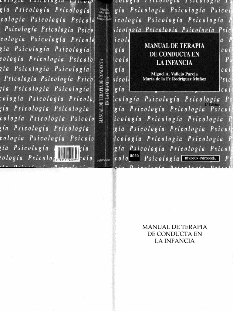 Vallejo (2022) Manual de Terapia de Conducta en La Infancia | PDF