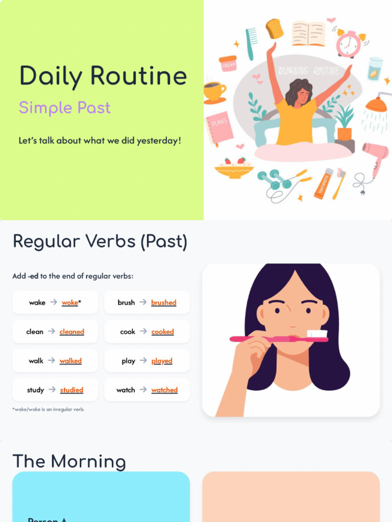 Daily Routine - Simple Past | PDF