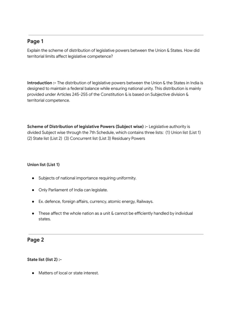 Constitutional Law 5 Questions Assignments | PDF | Bill (Law) | State ...