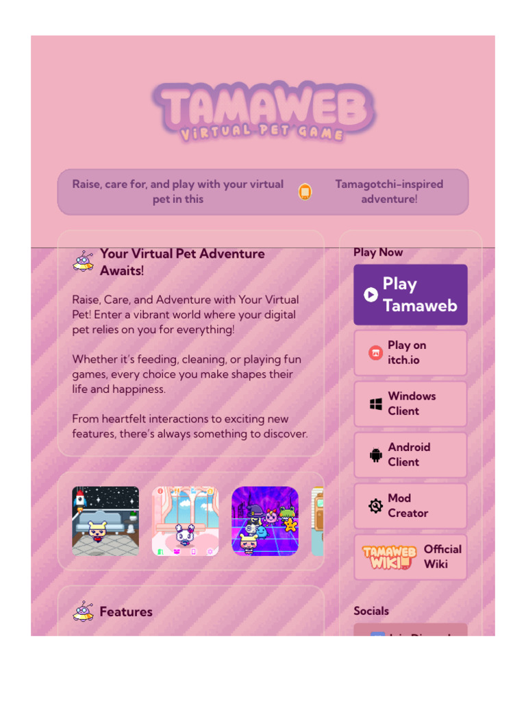Tamaweb - Virtual Pet Game | PDF | Software