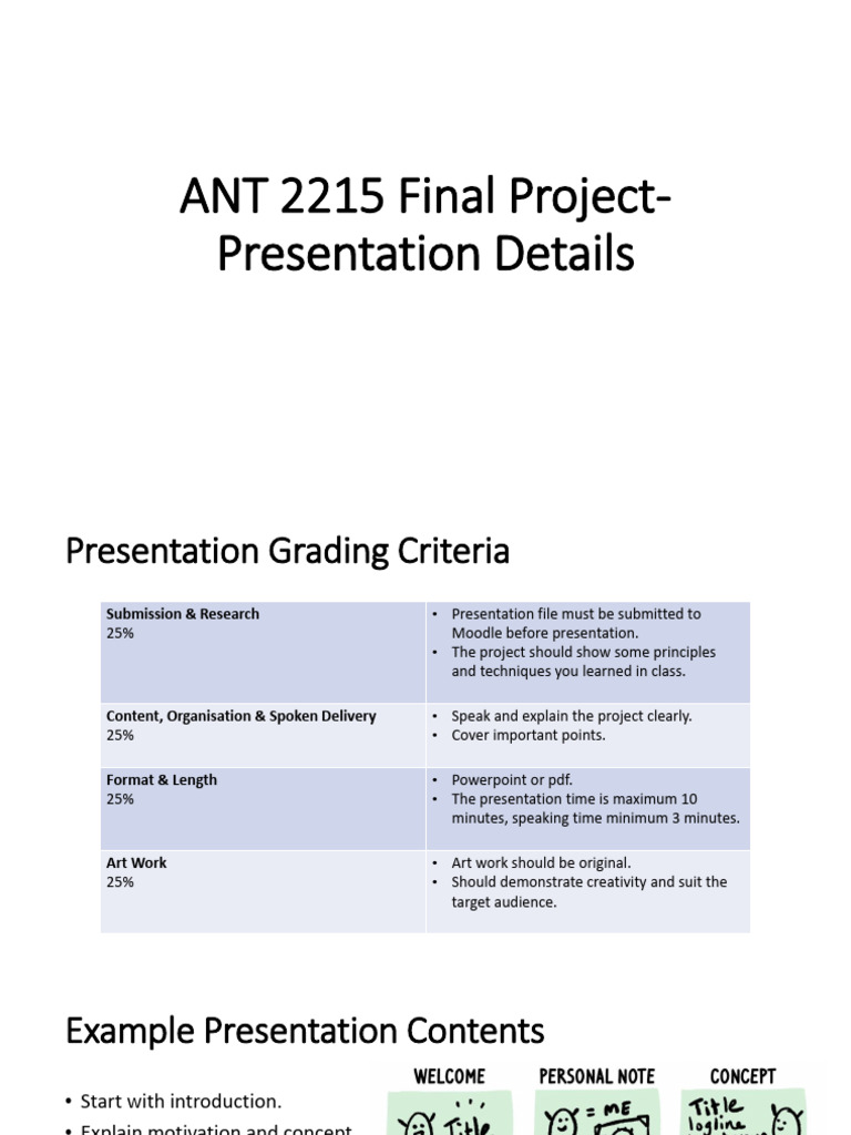 ANT 2215 - Final Presentation Details | PDF