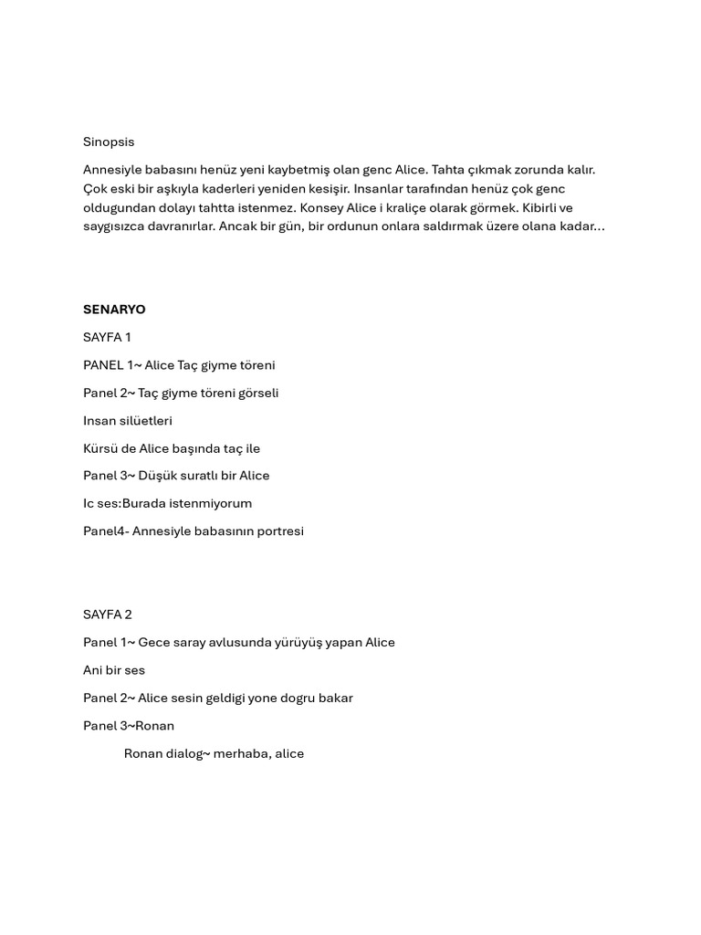 Synopsis Senaryo Panel | PDF