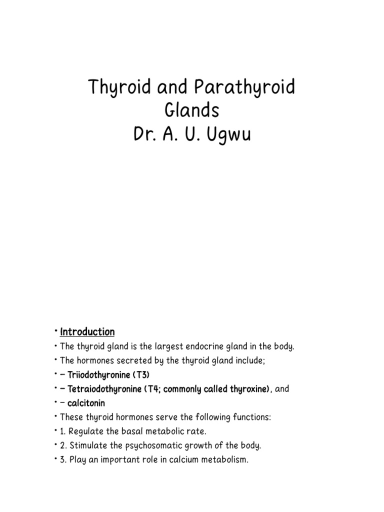 Thyroid and Parathyroid Gland | PDF | Thyroid | Parathyroid Gland