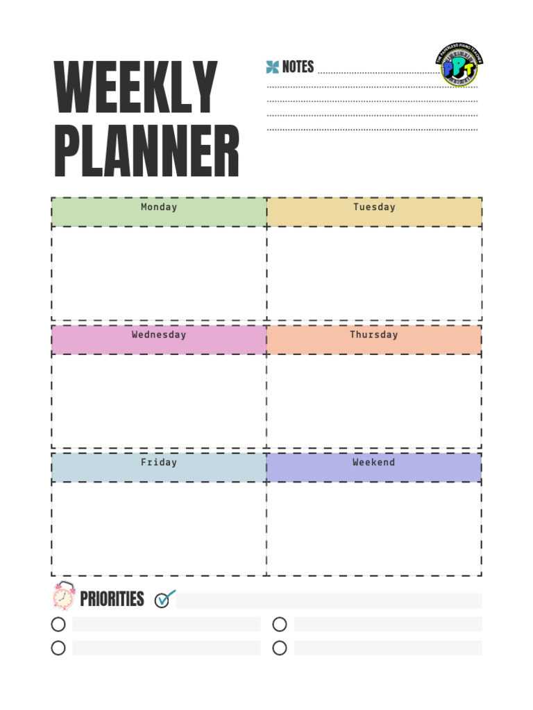 Weekly Practice Planner | PDF