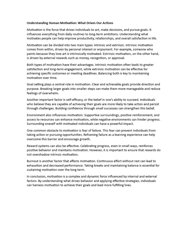 Understanding Human Motivation | PDF | Motivational | Motivation