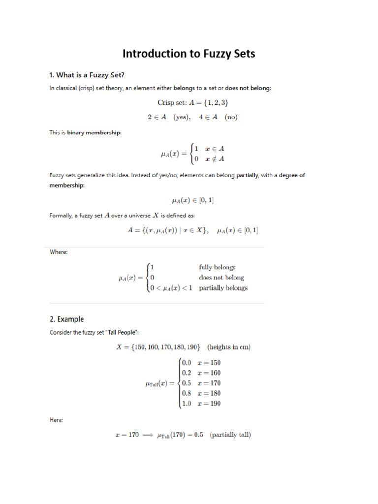 Fuzzy Set and Properties | PDF | Fuzzy Logic | Arithmetic