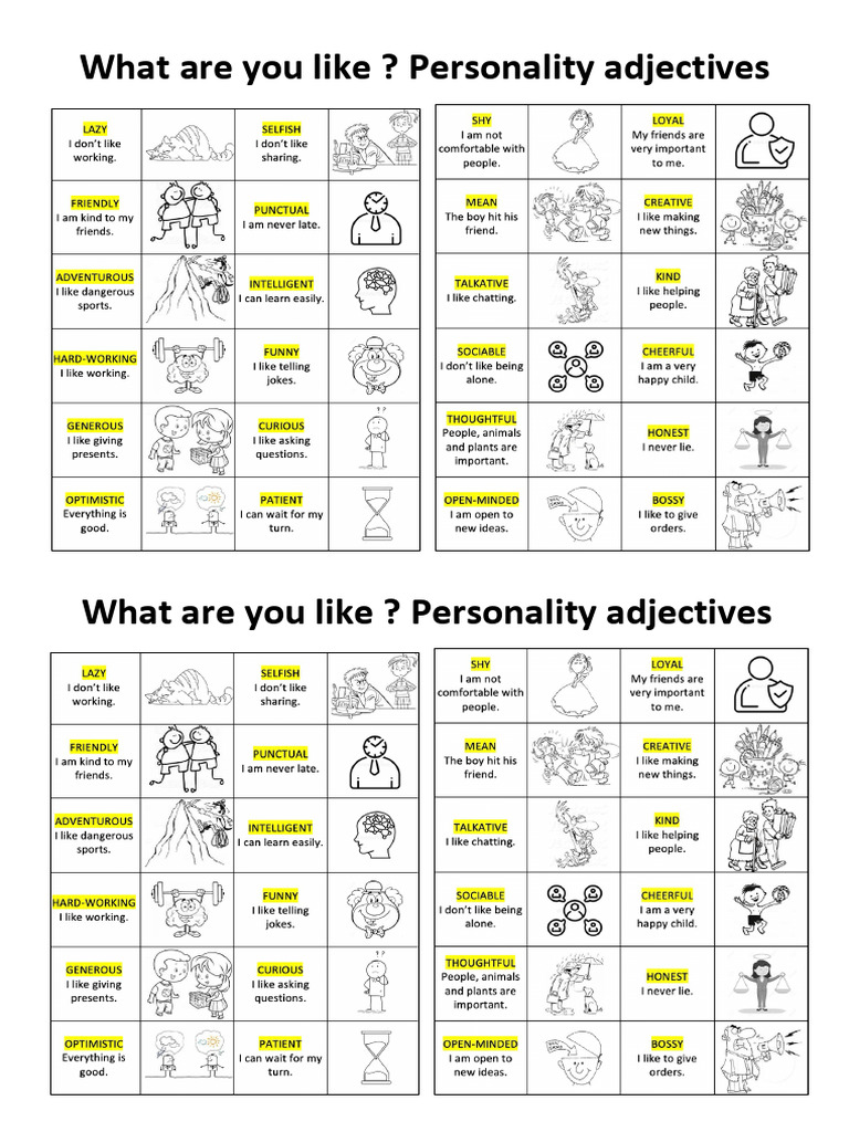 What Are You Like? Personality Adj | PDF