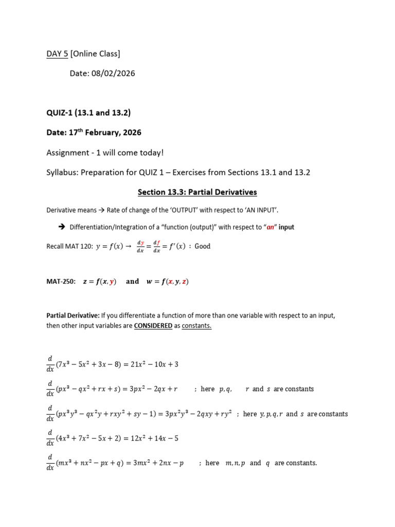 Ilovepdf Merged 4 | PDF | Derivative | Function (Mathematics)