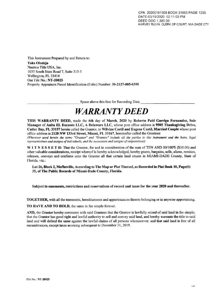 Recorded Deed | PDF