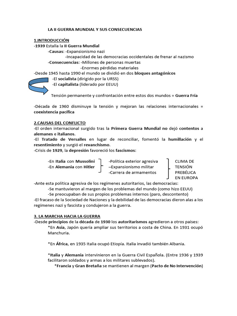 La II Guerra Mundial y Sus Consecuencias 2 | PDF | Segunda Guerra ...