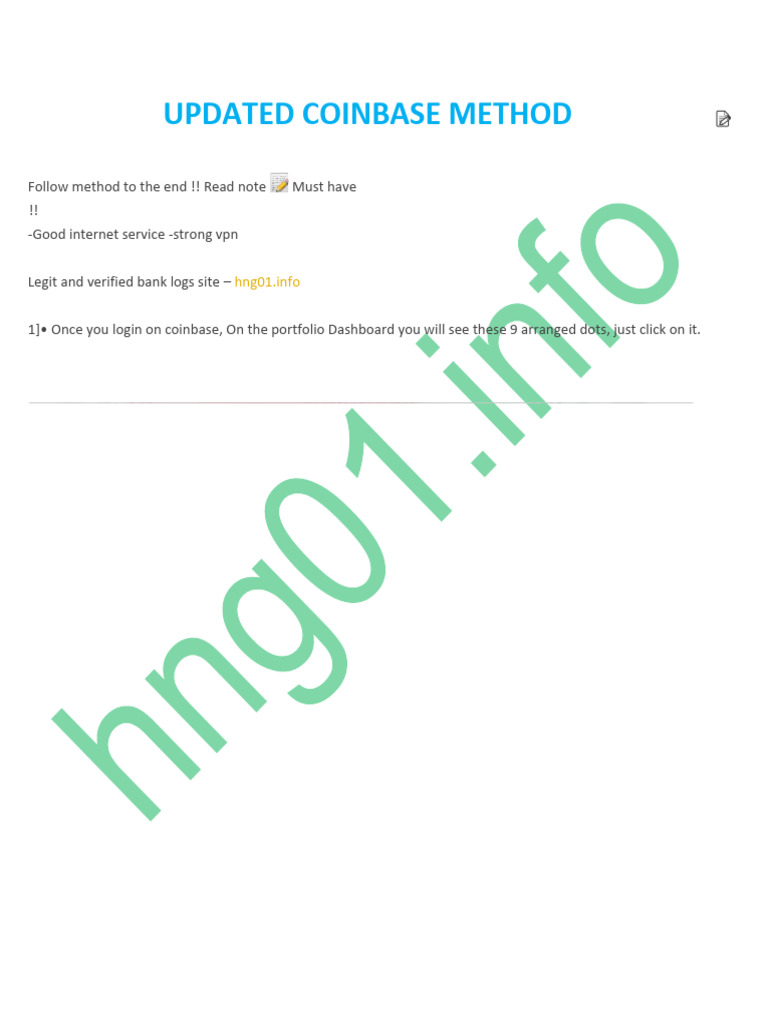 Updated Coinbase Method 2025 | PDF | Bitcoin | Cryptocurrency