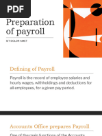 Preparation of payroll - The document outlines the