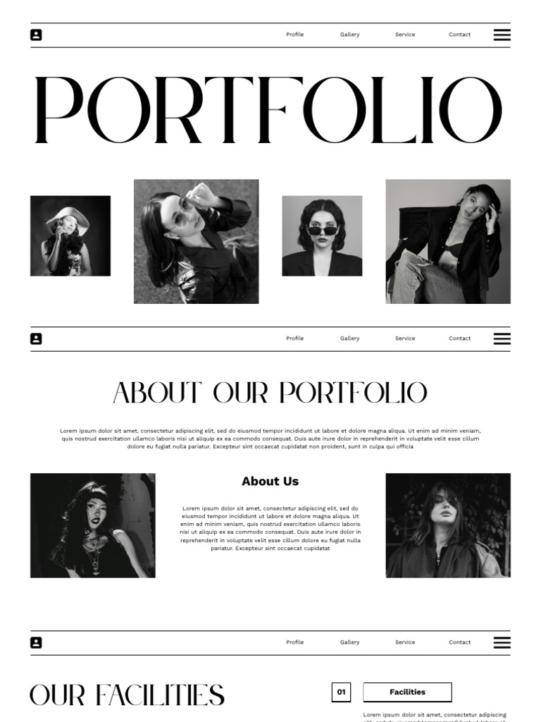 Black White Minimalist Portfolio Presentation | PDF