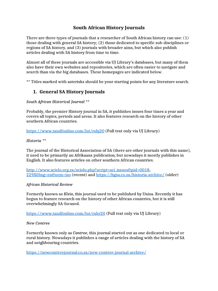 South African History Journals | PDF | Gender Studies