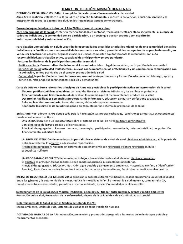 Resumen APS para El Final Del 2023 | PDF | Cuidado de la salud ...