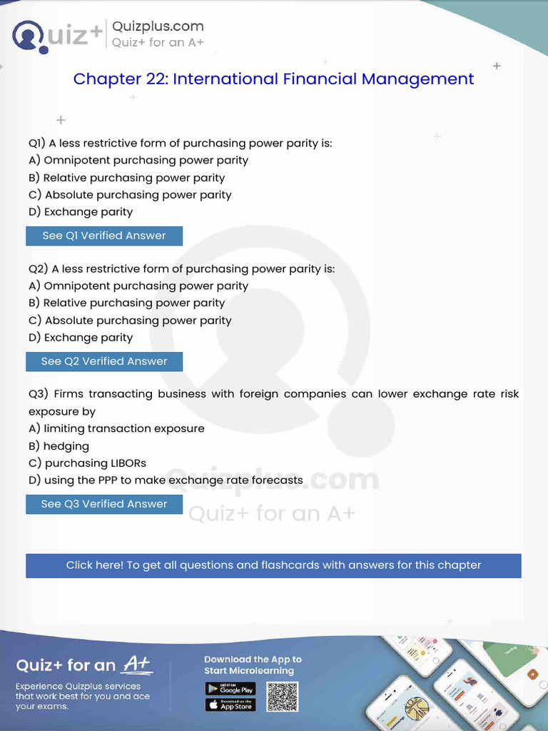 A Less Restrictive Form of Purchasing Power Parity Is | PDF ...
