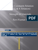 Elastic Constants Relation (E, G & K Relation) Strength of Materials Ravi Kumar K