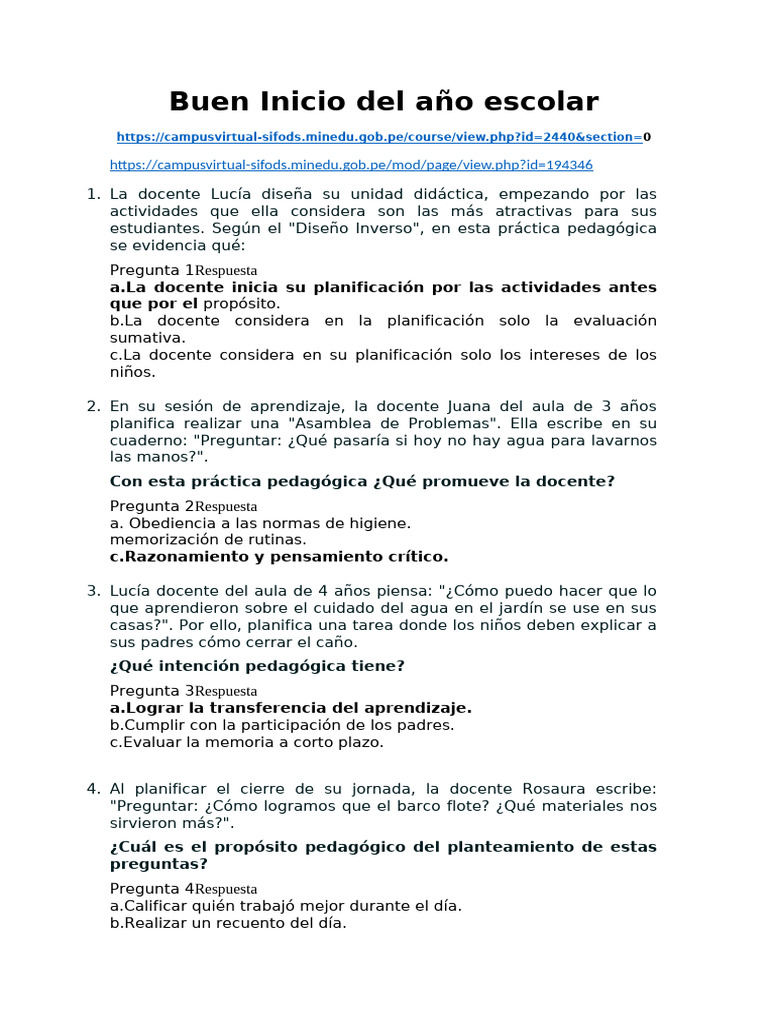 Buen Inicio Del Año Escolar (1) | PDF | Pedagogía | Maestros