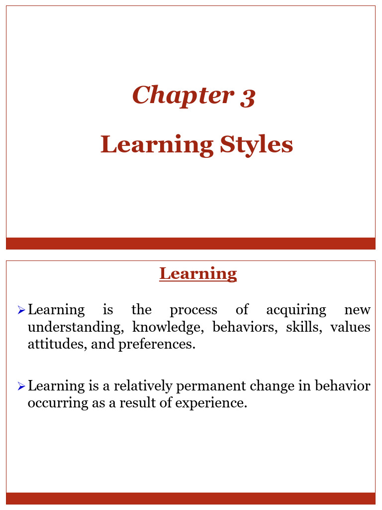 Chapter 3 Learning | PDF | Reinforcement | Learning