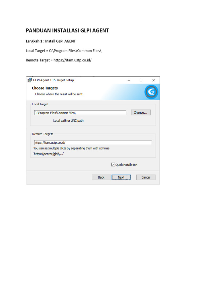 Panduan Installasi Glpi Agent | PDF