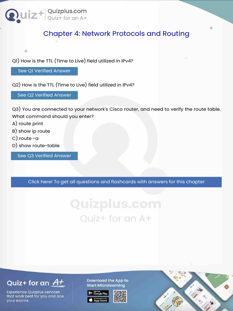 How Is The TTL Time To Live Field Utilized in Ipv4 | PDF | Network ...