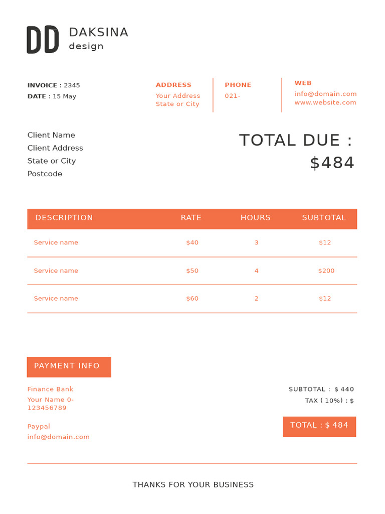Invoice Vol.4 (A4) | PDF