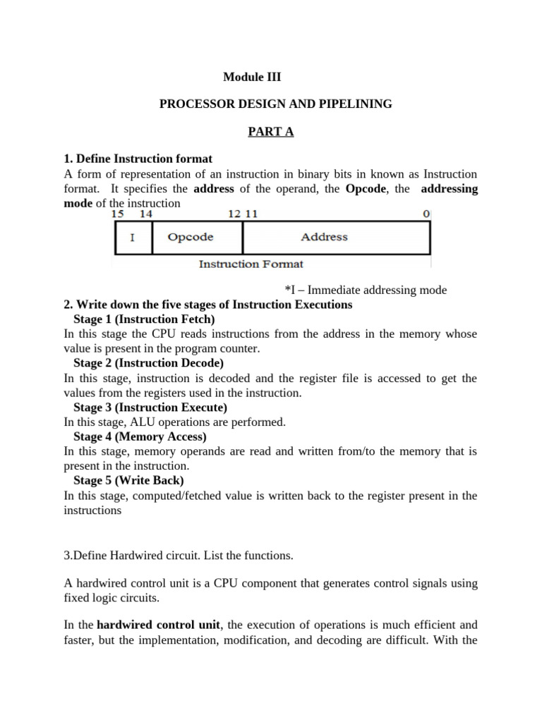 Module III - Question Bank | PDF | Central Processing Unit | Computer ...