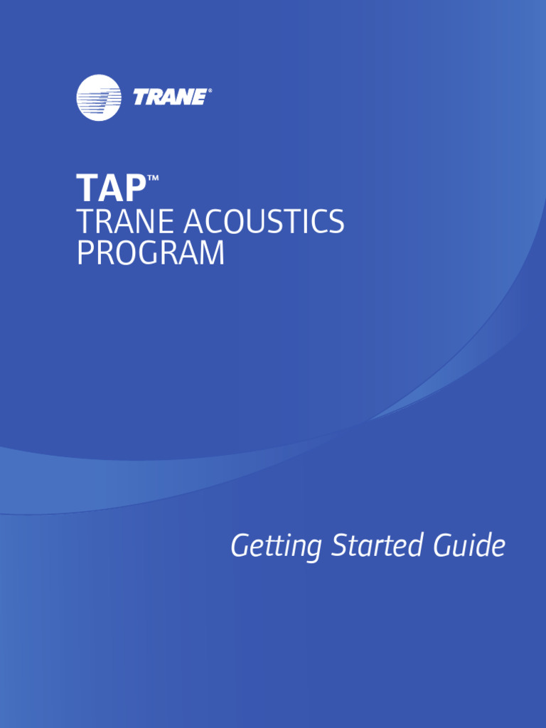 Trane Acoustics Program Getting Started | PDF | Decibel | Menu (Computing)