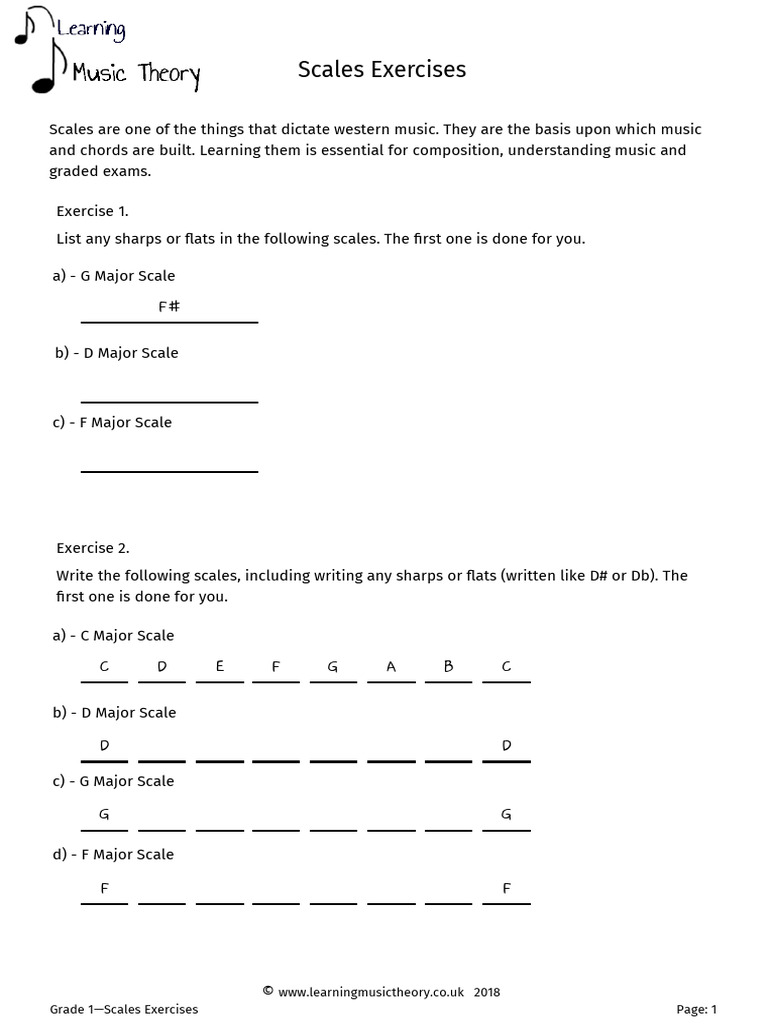 Scales Exercises | PDF