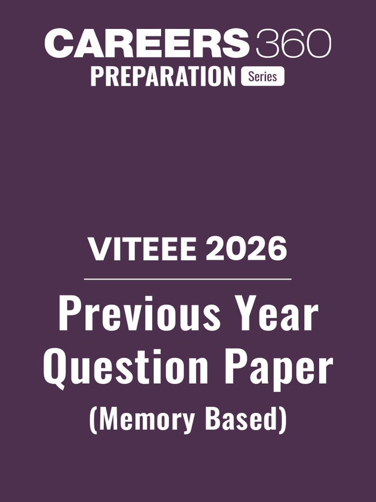 VITEEE Previous Year Question Paper - 1774075172232 | PDF | Cognition