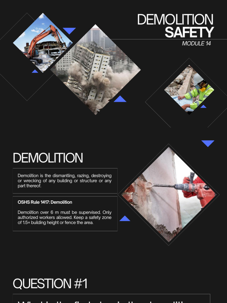 Module 14 Safety Demolition | PDF | Demolition | Prestressed Concrete
