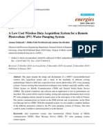 Energies: A Low Cost Wireless Data Acquisition System For A Remote Photovoltaic (PV) Water Pumping System