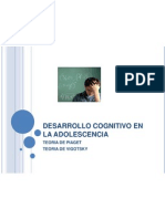 DESARROLLO COGNITIVO ADOLESCENCIA