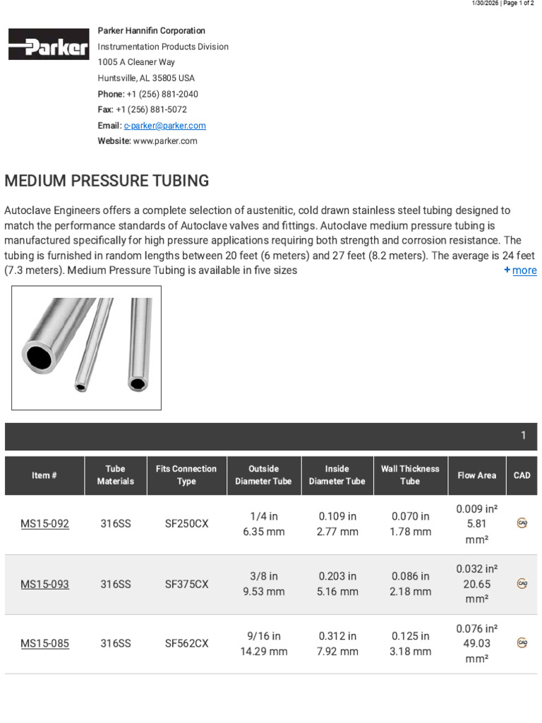 Medium Pressure Tubing | PDF | Pipe (Fluid Conveyance) | Metals