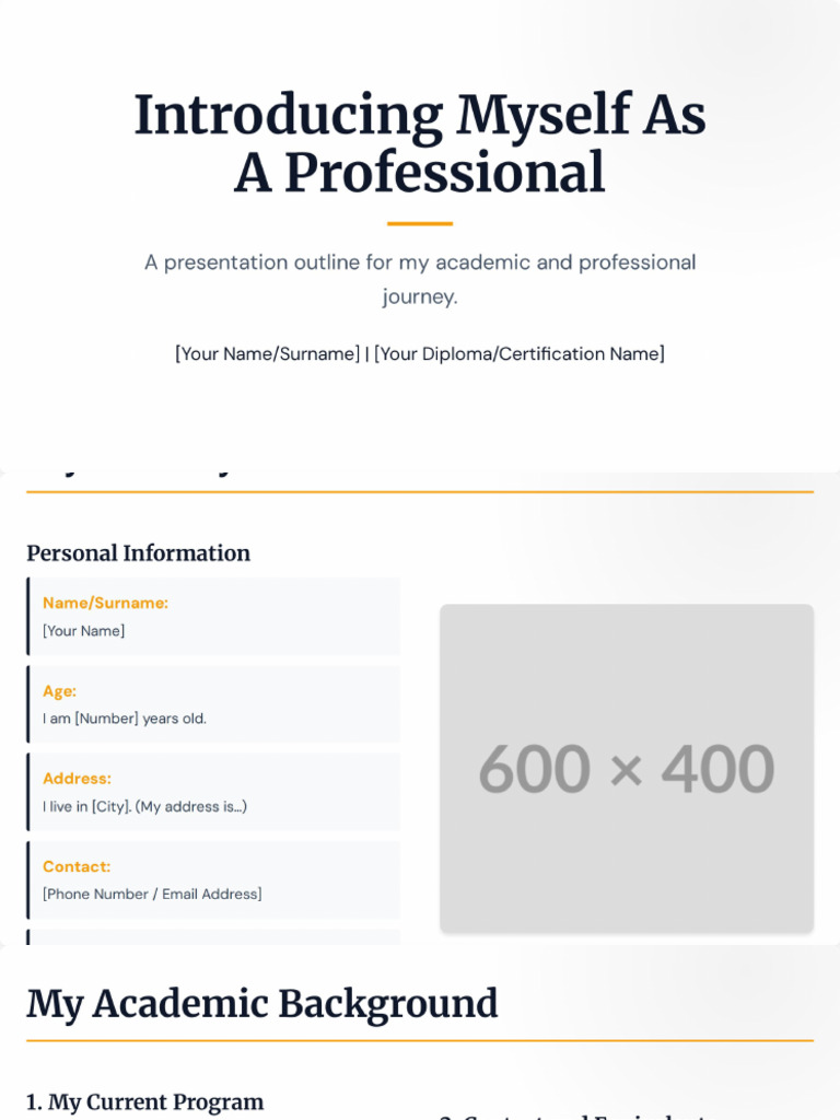 Describing Your Educational and Professional Background | PDF