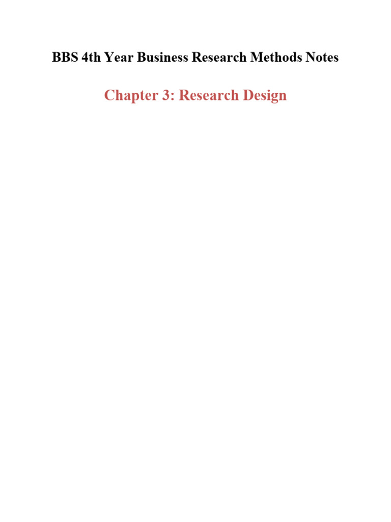 Research Design Chapter 3 | PDF