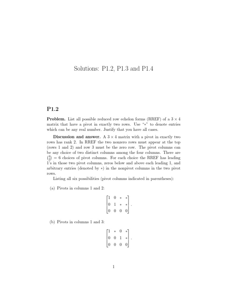 PS1P2 | PDF | System Of Linear Equations | Applied Mathematics