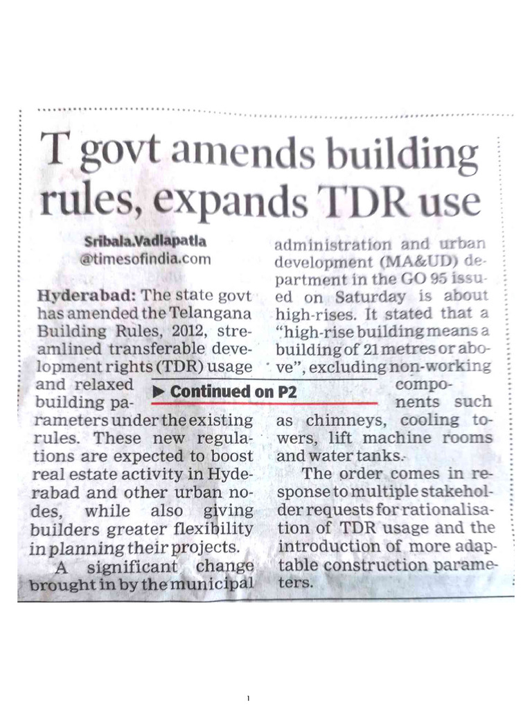 Amendment of Building Rules | PDF